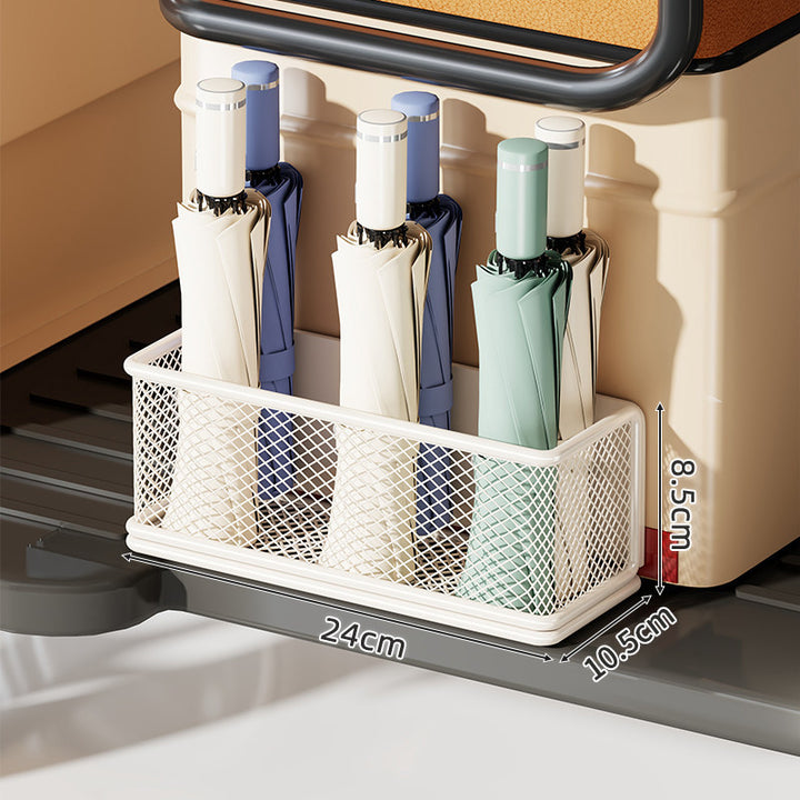 Under-Shelf Slim Mesh Umbrella & Accessory Holder