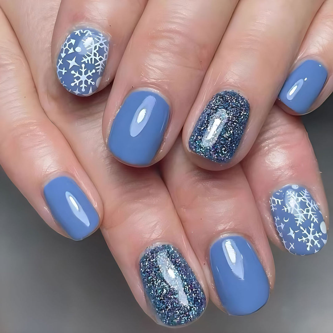 Winter-Inspired Glitter Gel Nail Art Set Stornfield