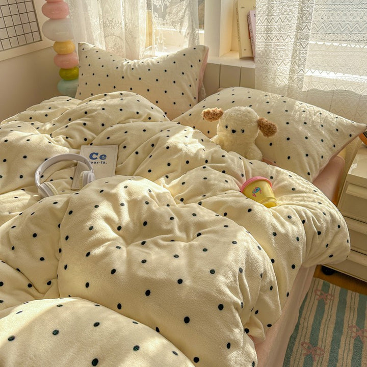 Cozy Polka Dot Duvet Set
