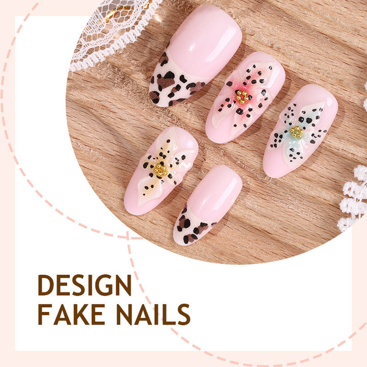 Artificial Nail Set with Floral and Animal Motifs Stornfield