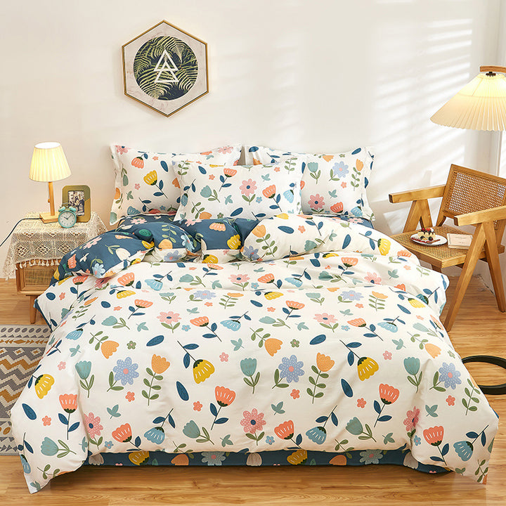Plaid Patterned Quilted Comforter Set
