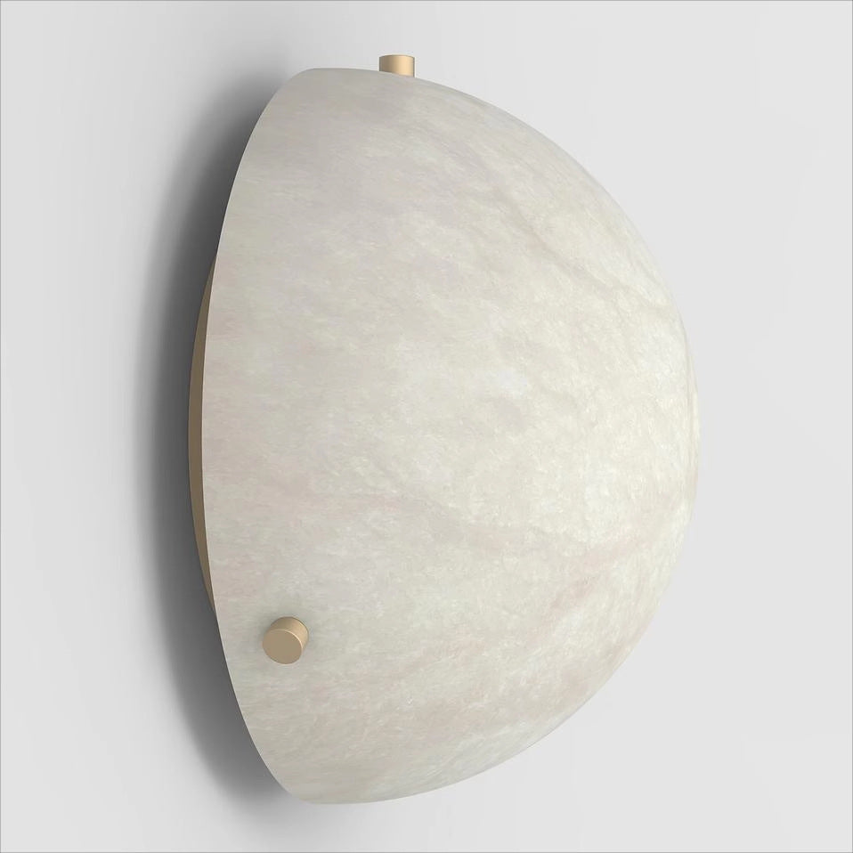 Elegant Round Alabaster Ceiling Light