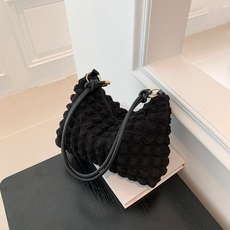 Plush Textured Satchel Bag