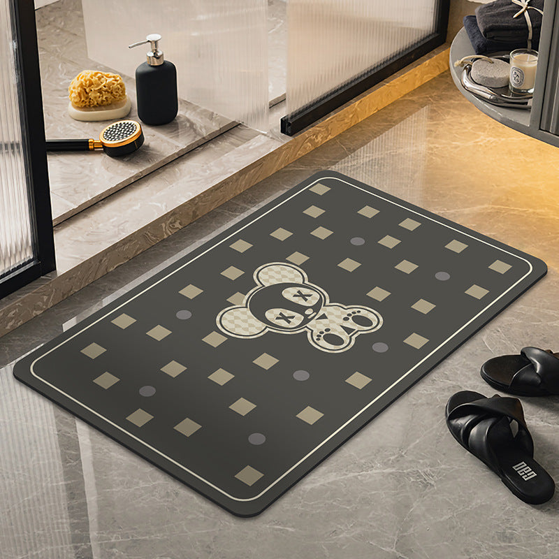 Fun Graphic Bath Mat for Bathroom