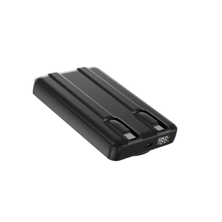 Portable power bank with multifunctional LED display and integrated cable management Stornfield