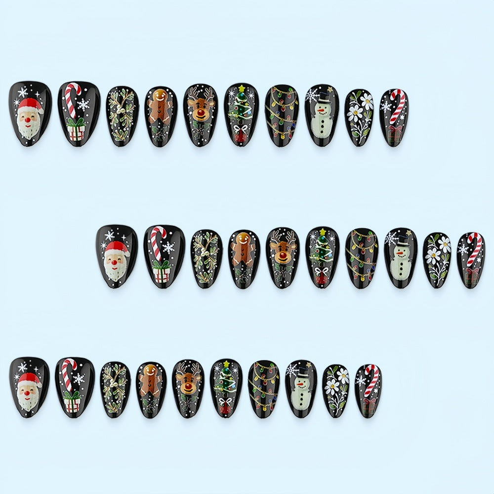 Artificial Nail Set with Christmas Motifs Stornfield