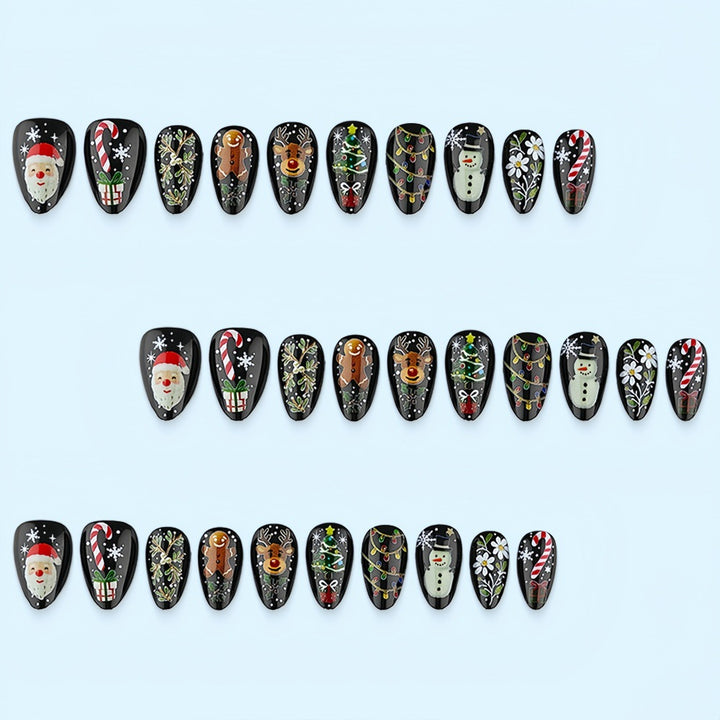 Artificial Nail Set with Christmas Motifs Stornfield