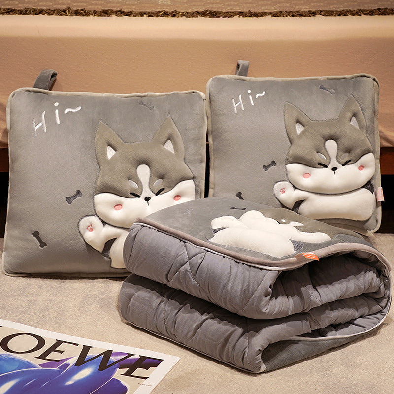 Plush Dog Cushion and Blanket Set Stornfield