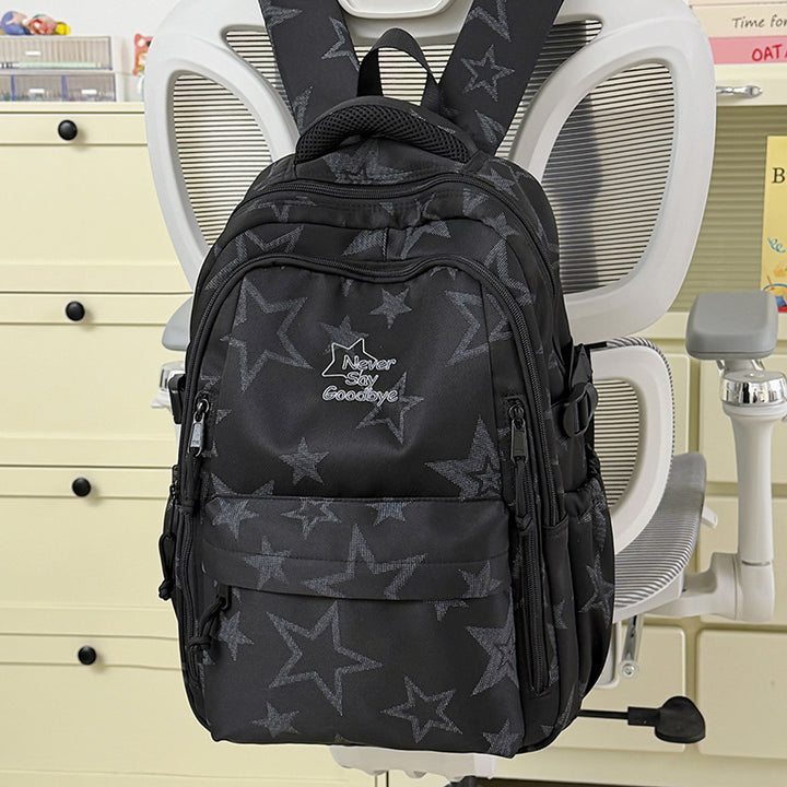 Stylish Star-Embellished School Backpack Stornfield