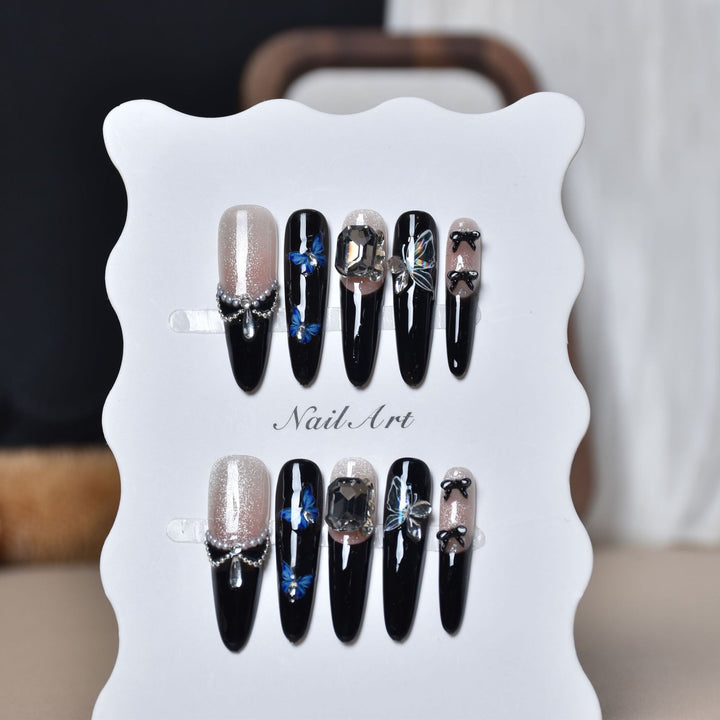 Artistic Long-Lasting Press-On Nail Extensions Stornfield