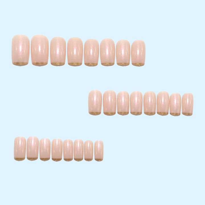 Artificial nails with elegant golden French tip Stornfield