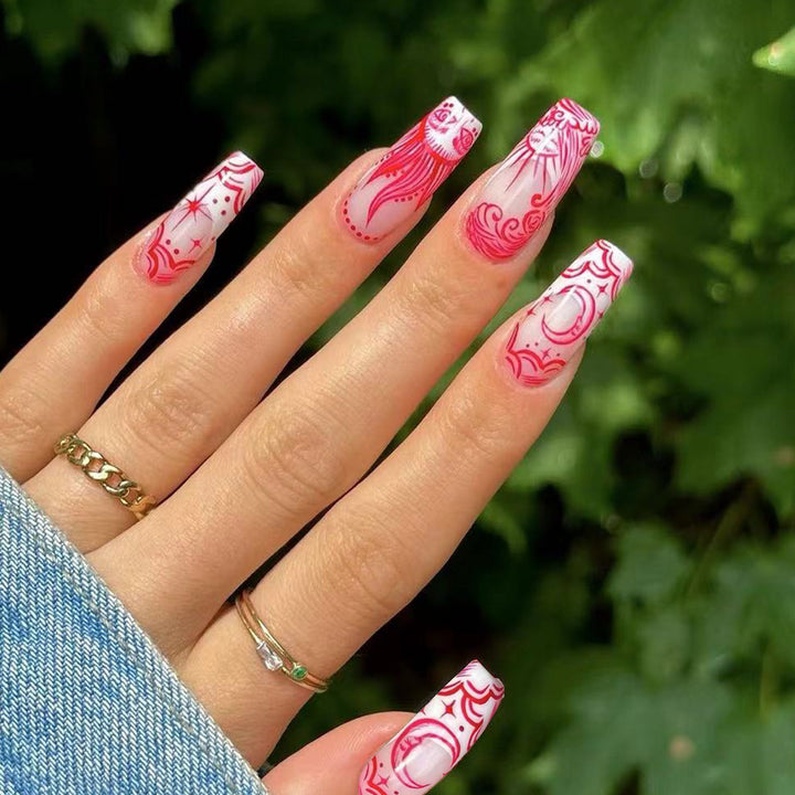 Artistic Long Press-On Nail Enhancements Stornfield