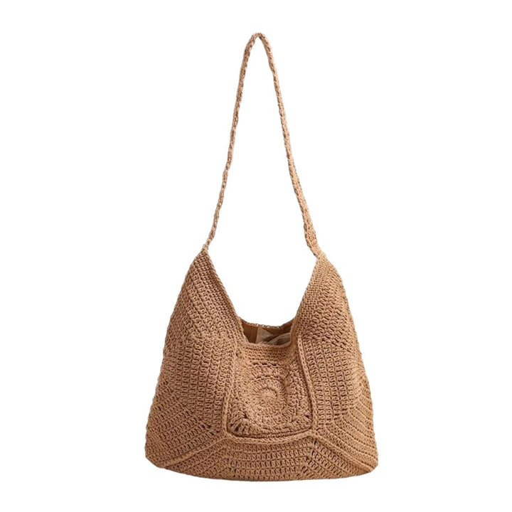 Handmade tote bag with artistic crochet pattern Stornfield