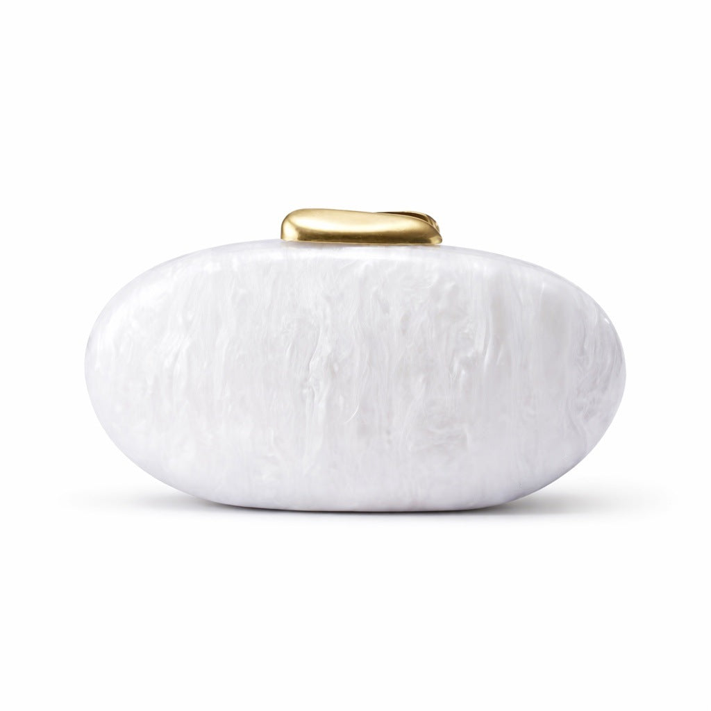 Marbled Acrylic Evening Clutch