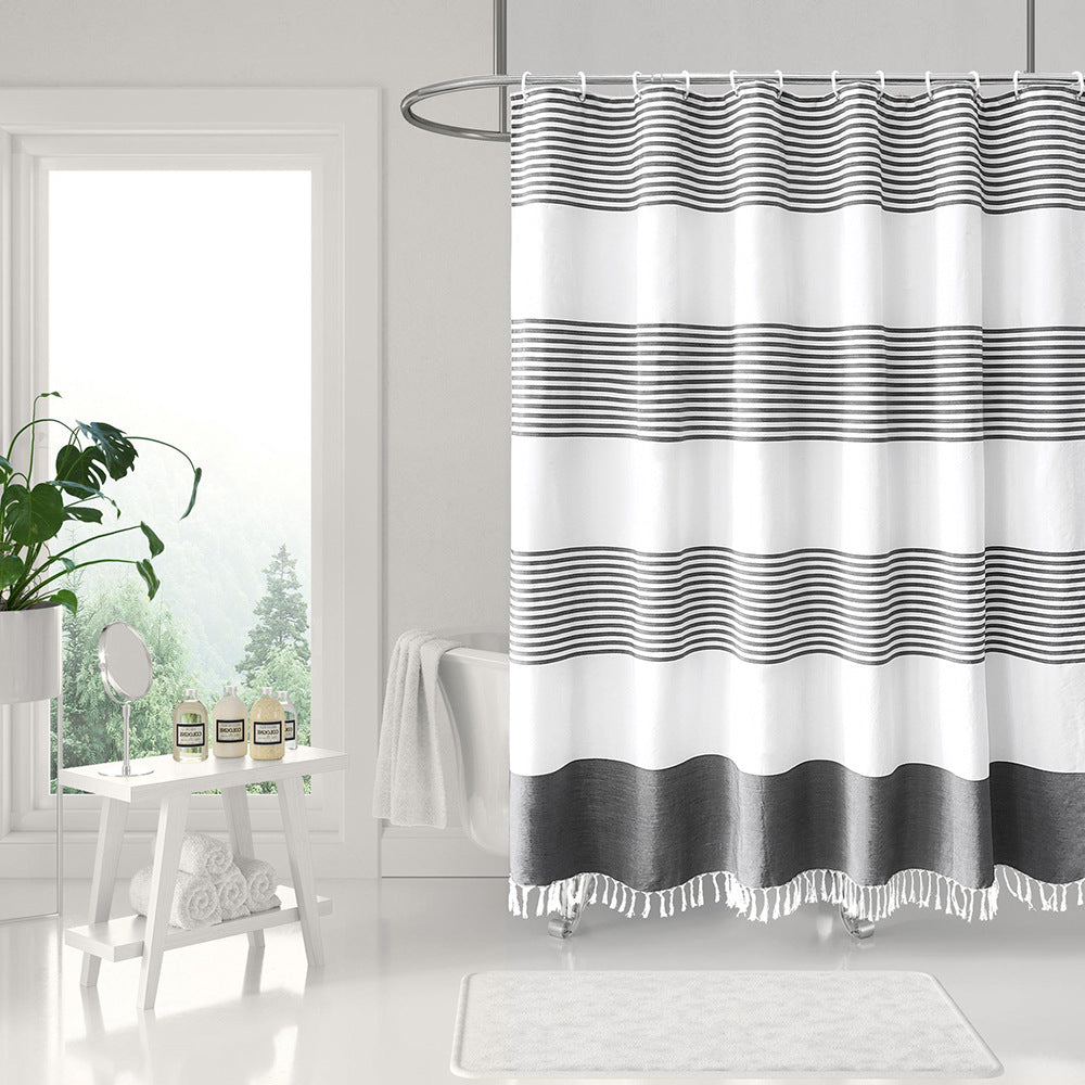 Modern Striped Shower Curtain Stornfield