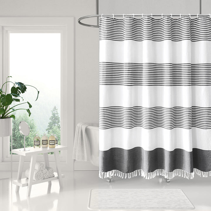 Modern Striped Shower Curtain Stornfield