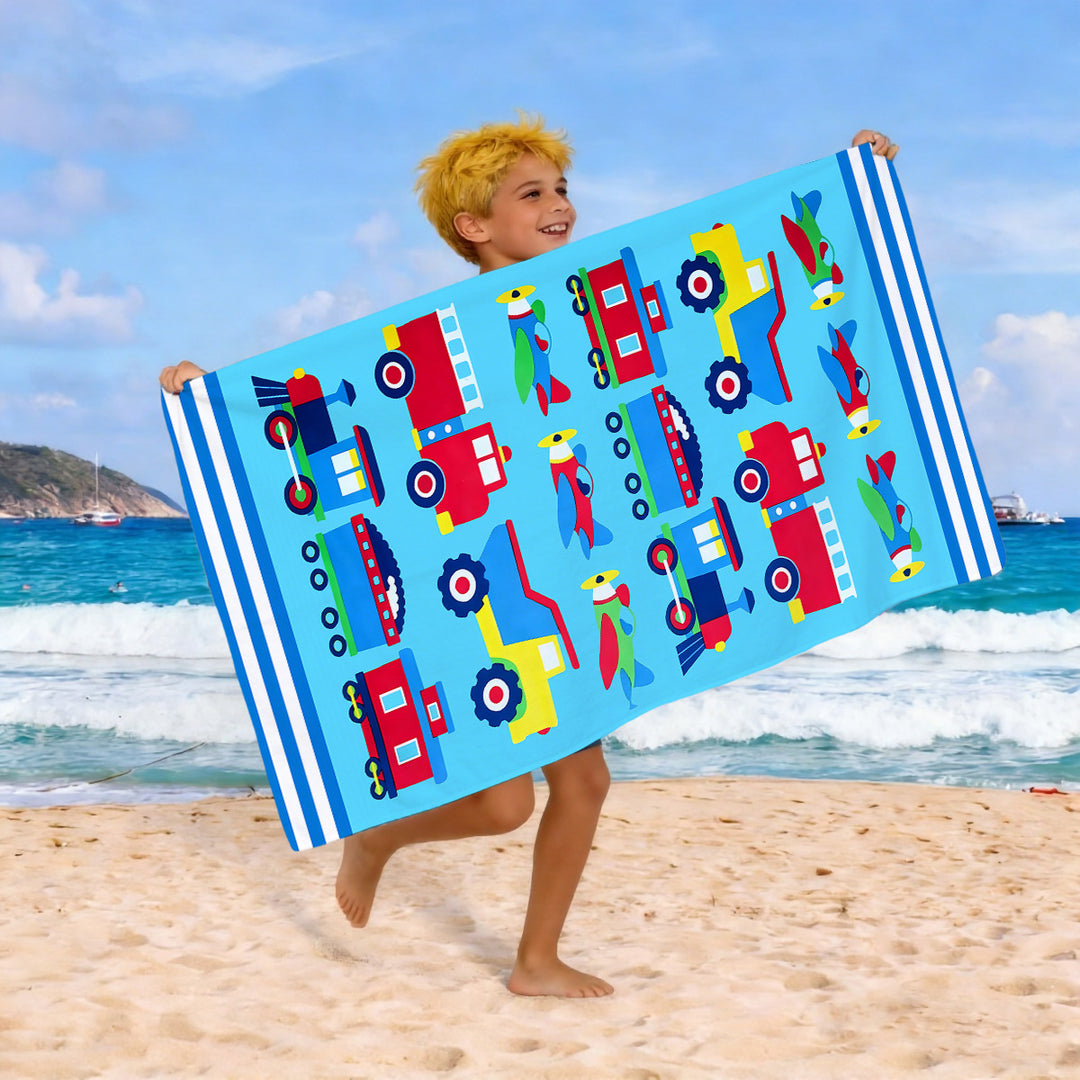 Beach towel with colorful horse motif Stornfield