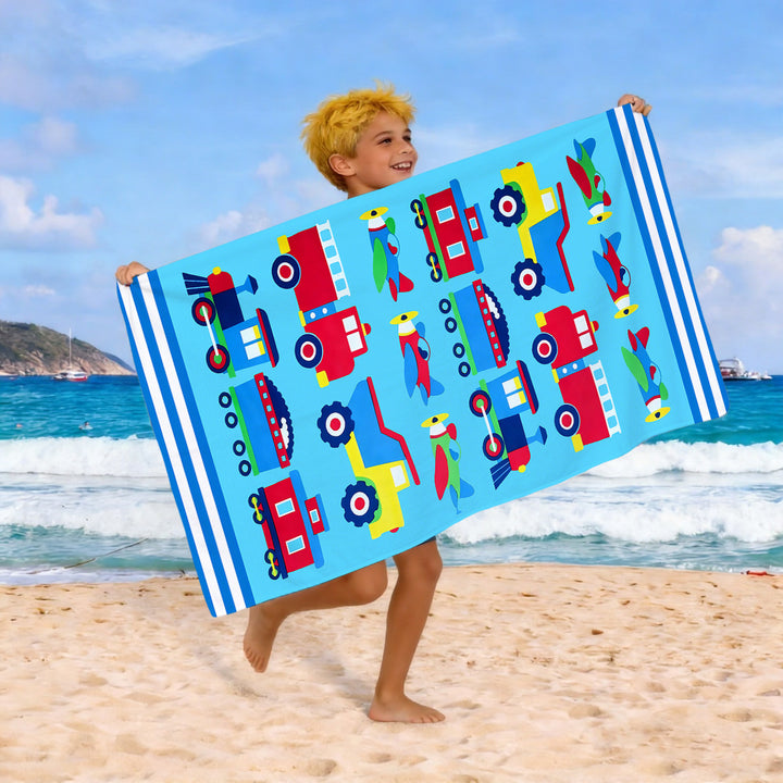 Beach towel with colorful horse motif Stornfield