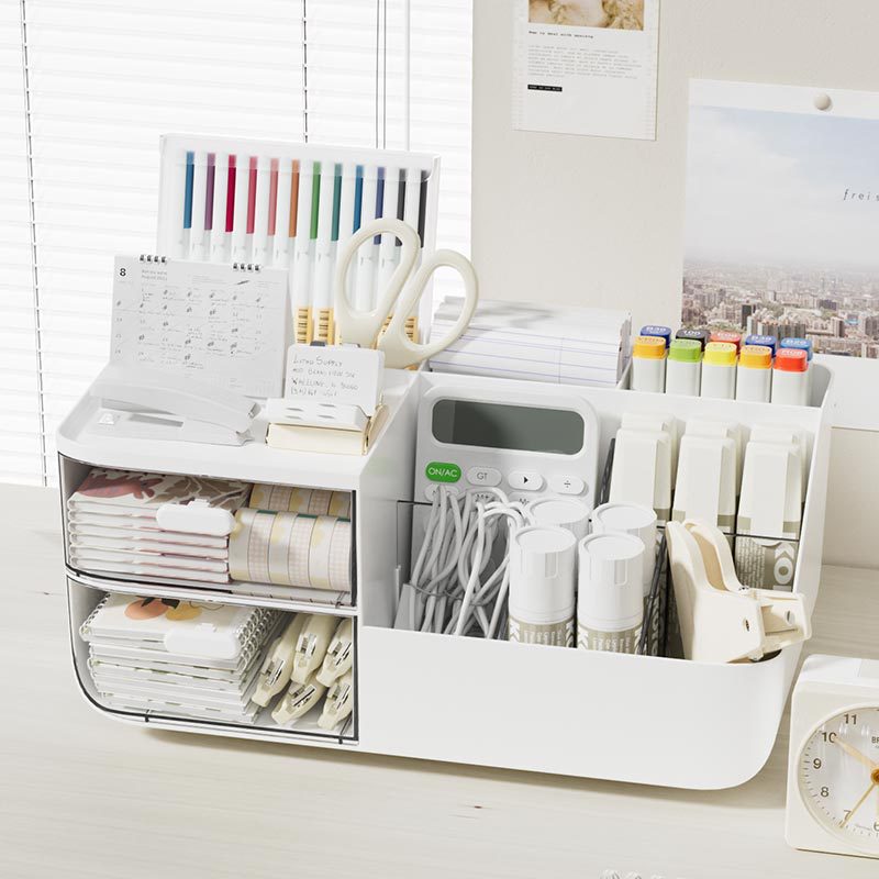 Multi-Functional Desk Organizer with Drawers and Compartments Stornfield