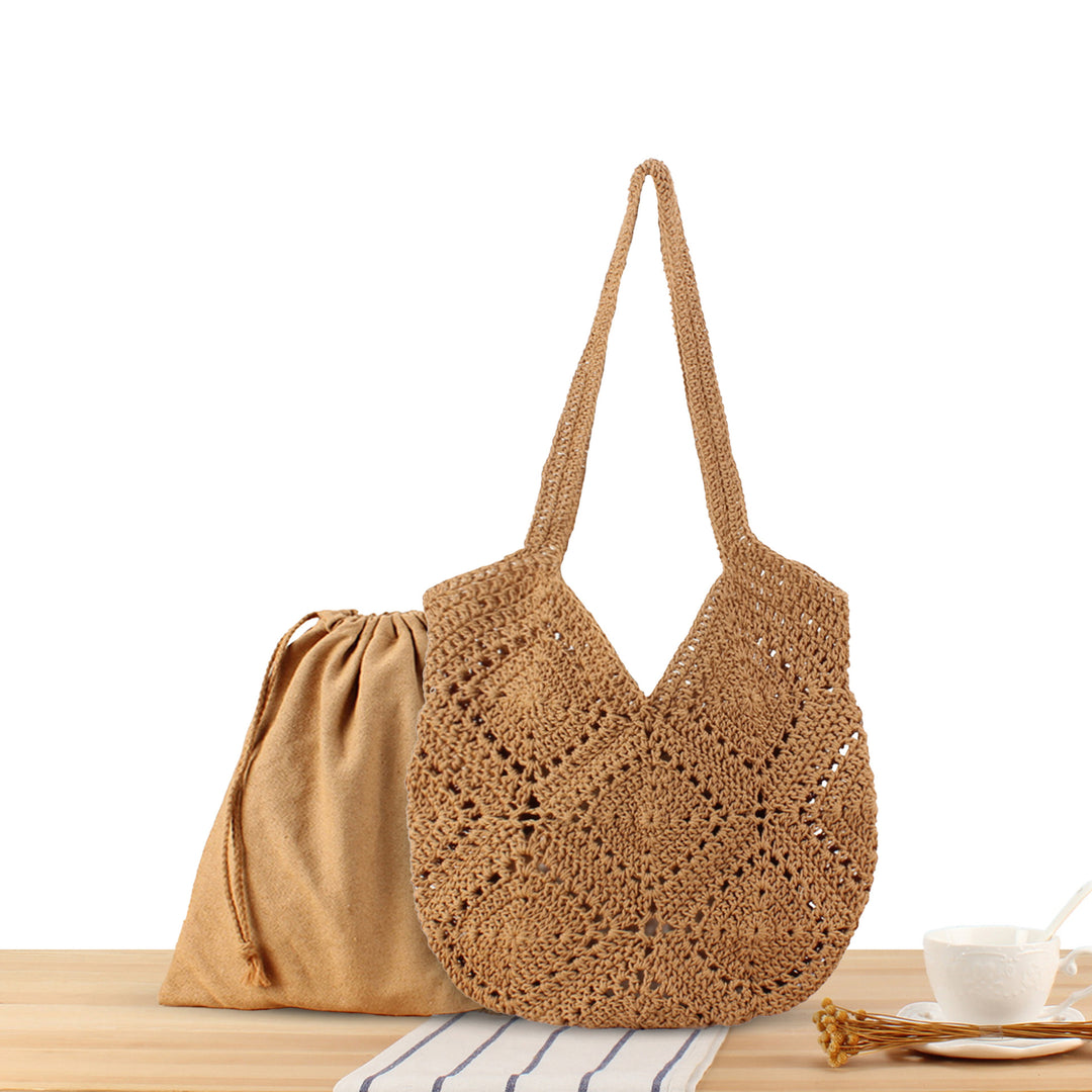 Handmade crochet tote bag with modern pattern Stornfield
