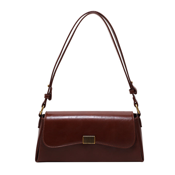 Structured Leather Shoulder Bag