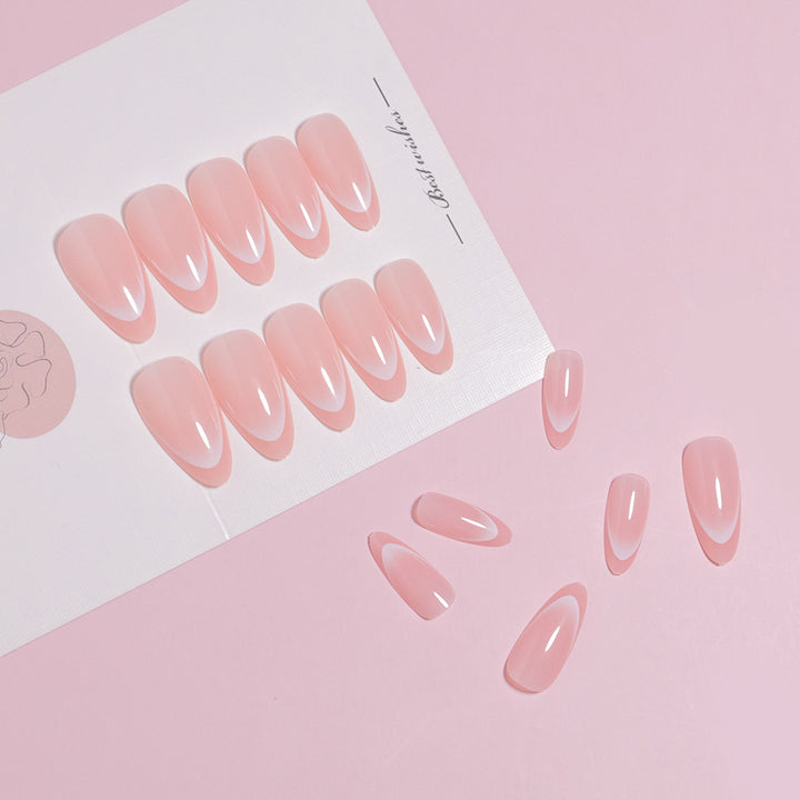 Artistic Glossy Press-On Nail Set Stornfield