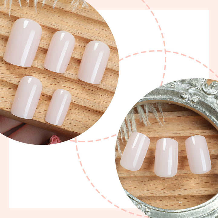 Elegant Press-On Nail Set with Stylish French Tip Design Stornfield