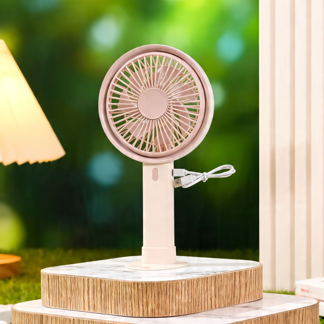 Women's Portable Table Fan with Integrated USB Charging Function Stornfield