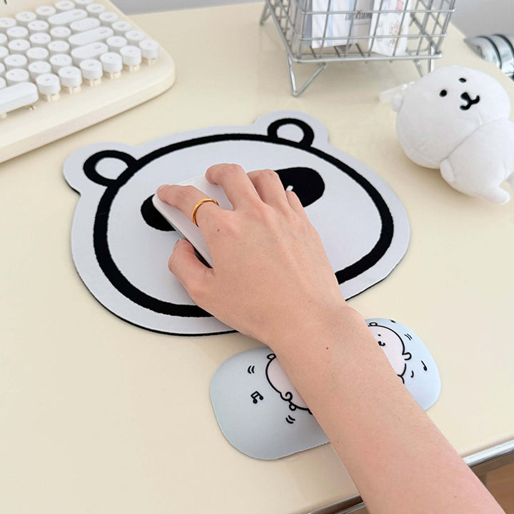 Cute Cartoon Bear-Themed Mouse Pad