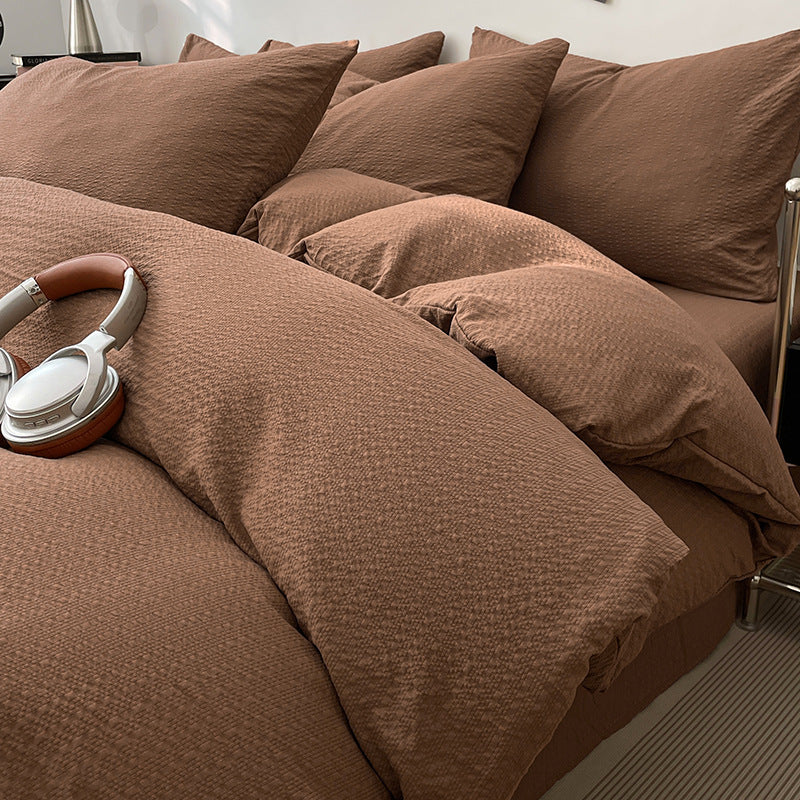 Textured Quilted Bedding Set