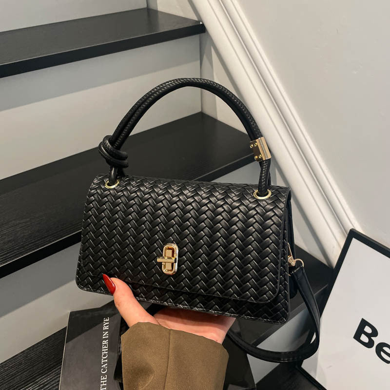 Woven Leather Evening Clutch