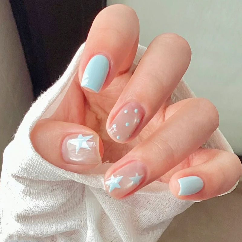 Elegant French Tip Press-On Nail Set Stornfield