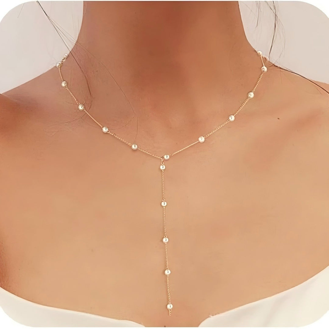 Elegant Pearl Lariat Necklace Stornfield