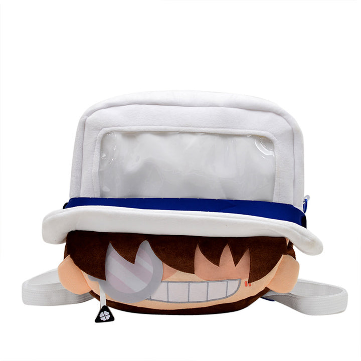 Plush backpack with clear window Stornfield