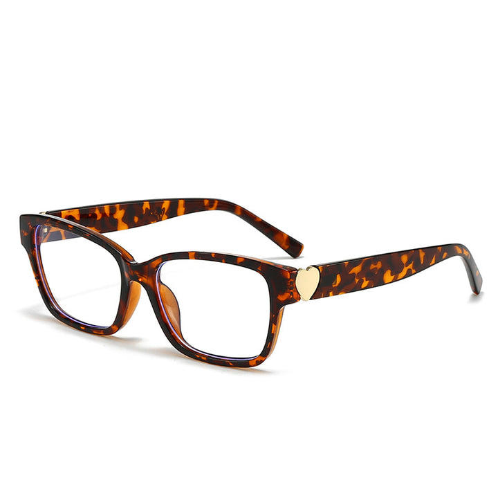 Women's fashionable square sunglasses with heart accents Stornfield