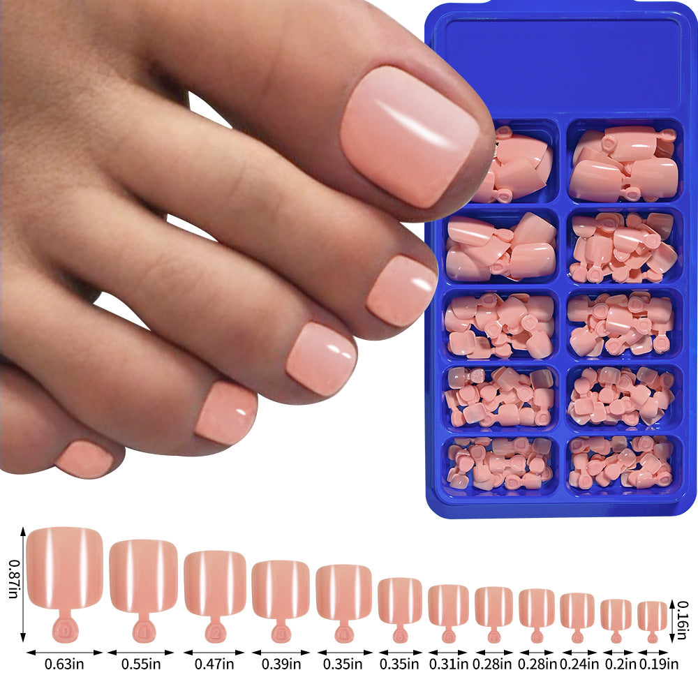 Full Coverage Gel Toe Nail Tips Set