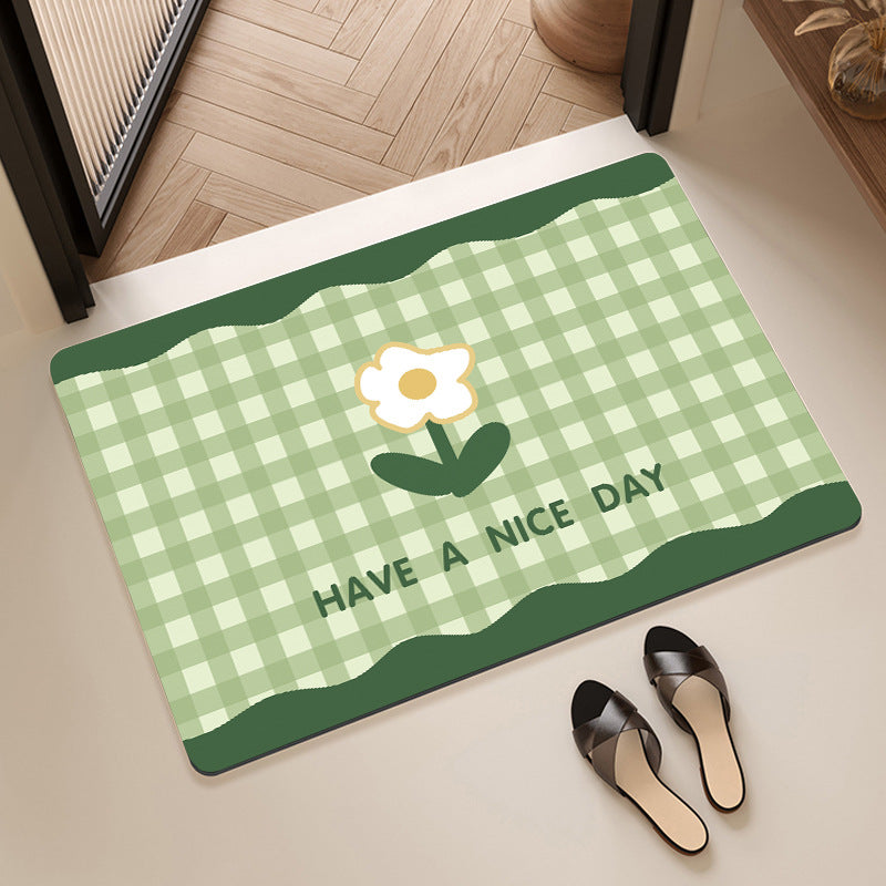 Stylish Floral Patterned Comfort Bath Mat Stornfield