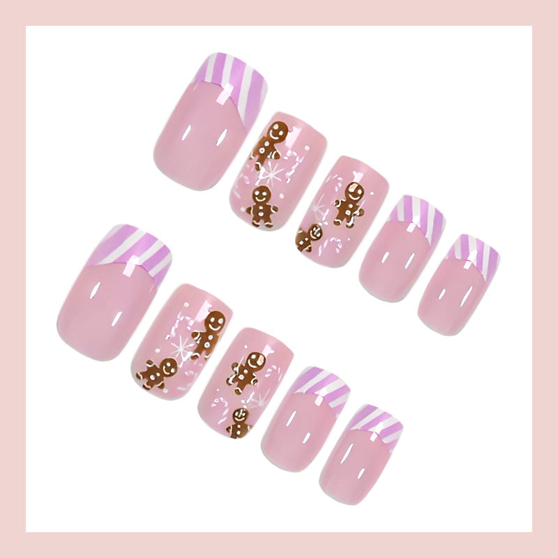 Artificial nail set with festive glitter and Christmas motifs Stornfield