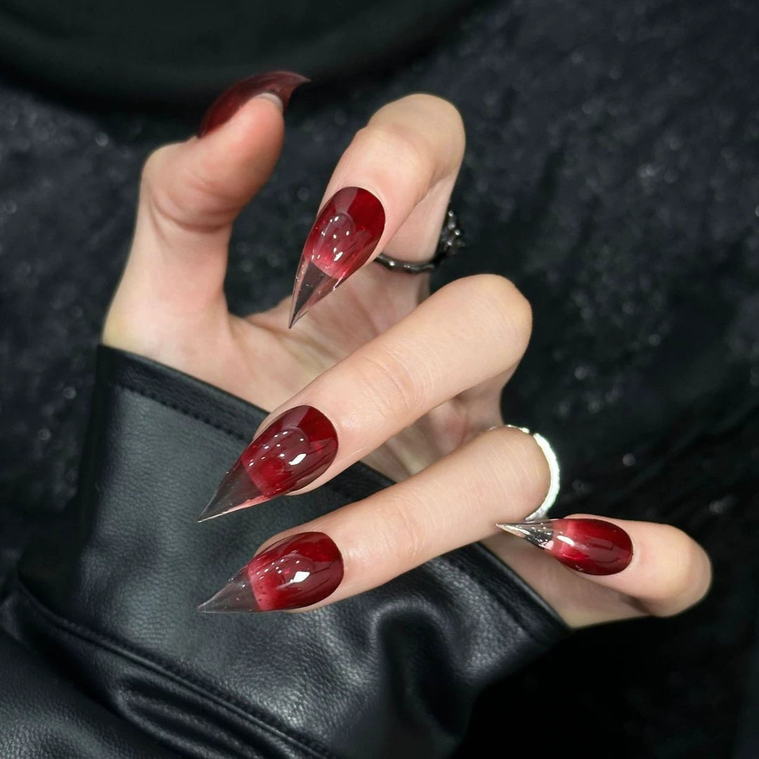Stiletto Press-On Nail Set with Ombre Design