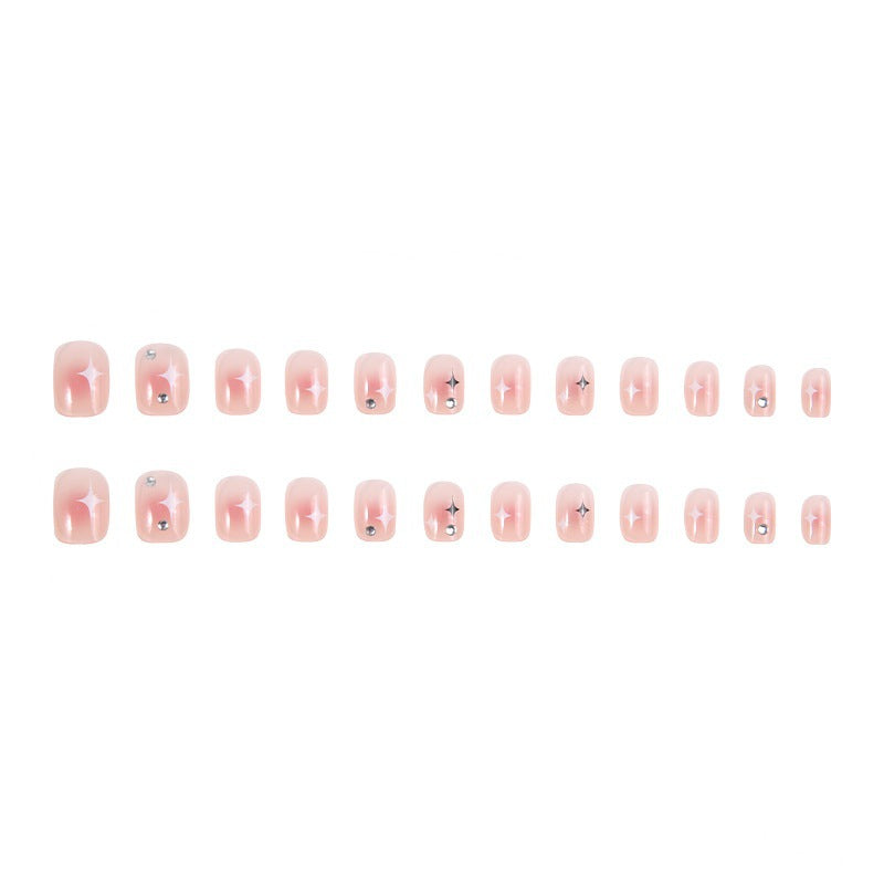 Acrylic nail set with sparkling star decorations and elegant accents Stornfield
