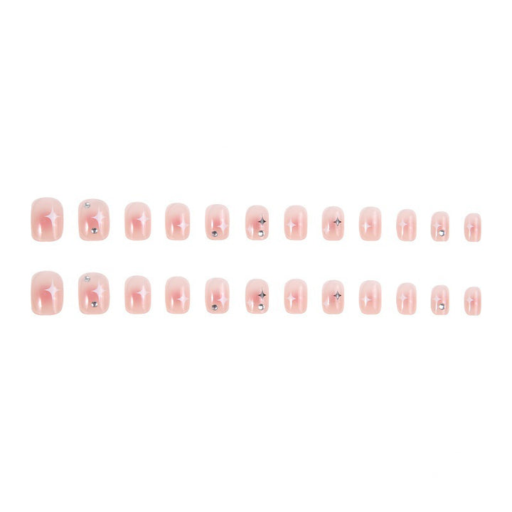 Acrylic nail set with sparkling star decorations and elegant accents Stornfield