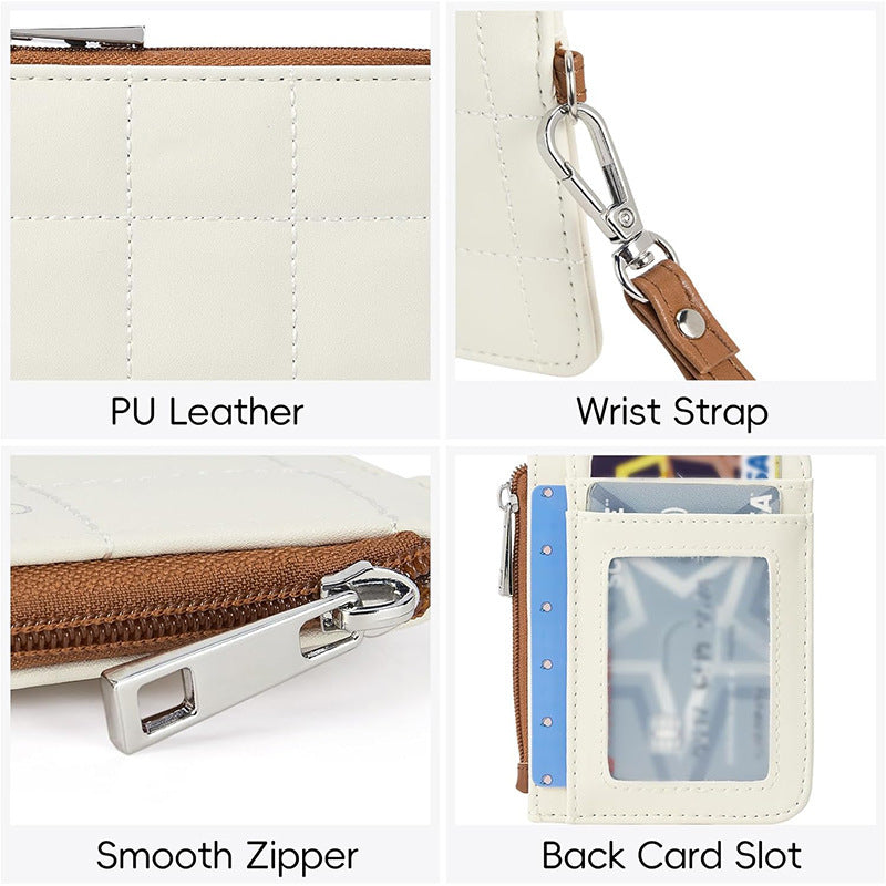 Elegant and Compact Wallet with Zipper and Wrist Strap Stornfield