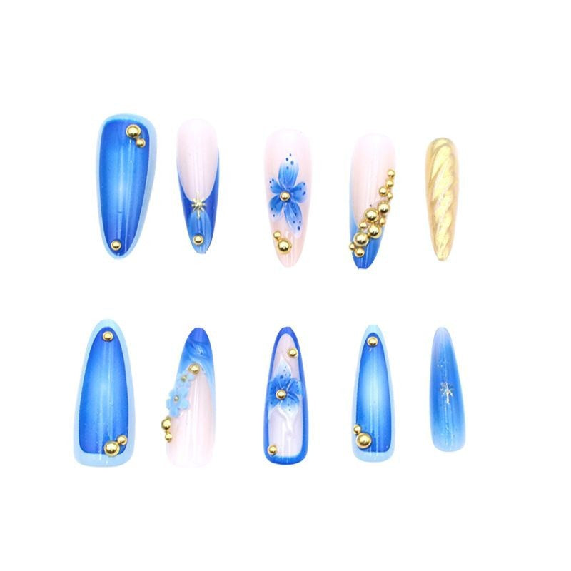 Artistic Floral Nail Art Extensions Stornfield