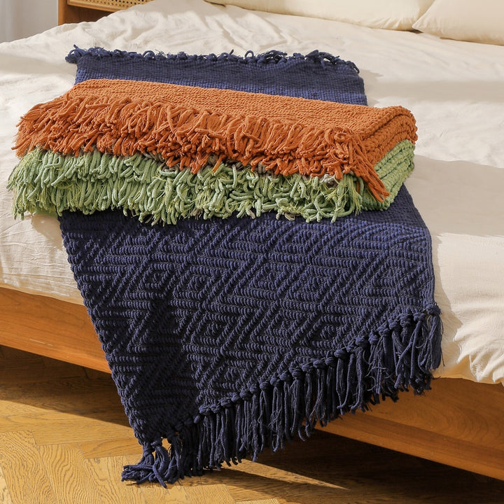 Knitted Decorative Throw Blanket
