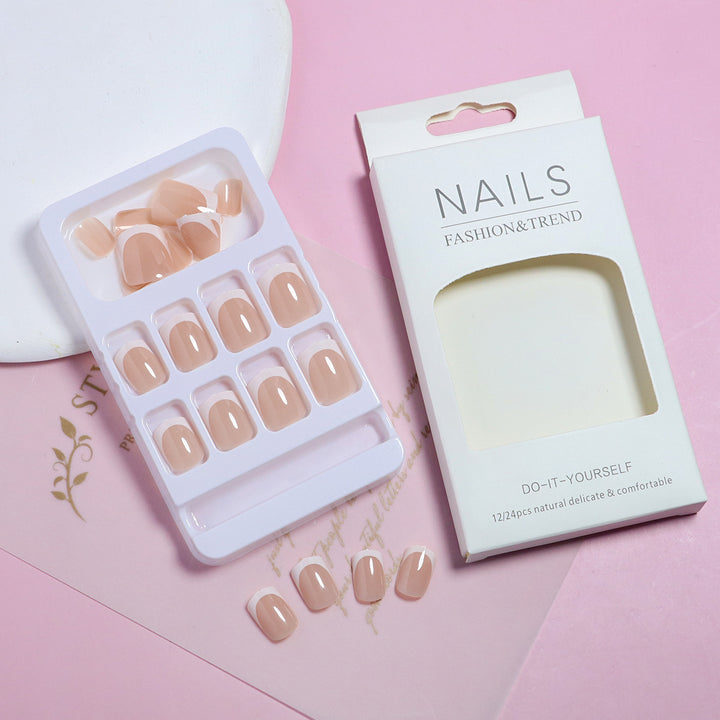Elegant French Tip Press-On Nail Set Stornfield 1787225130