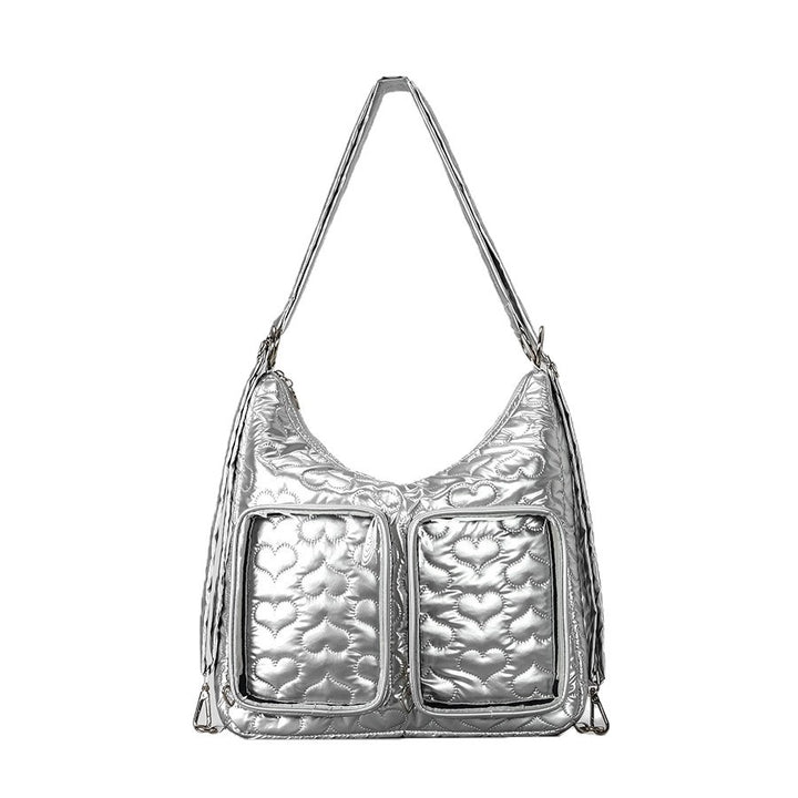 Quilted Heart Pattern Handbag