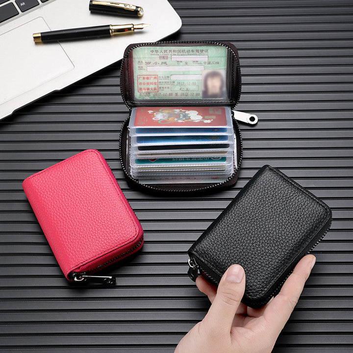 Stylish Zippered Leather Card Holder Stornfield