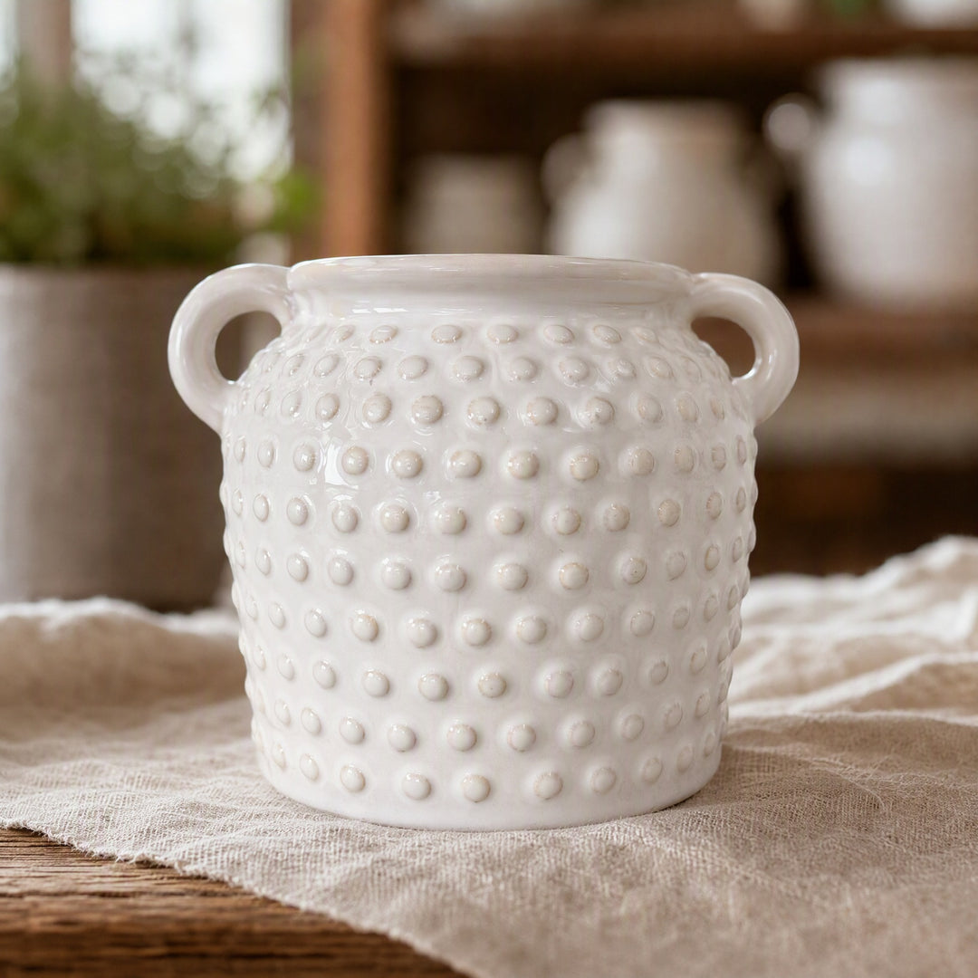 Elegant ceramic container with patterns Stornfield