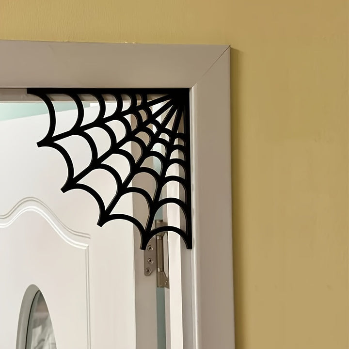 Halloween-Themed Spider Web Door Decoration