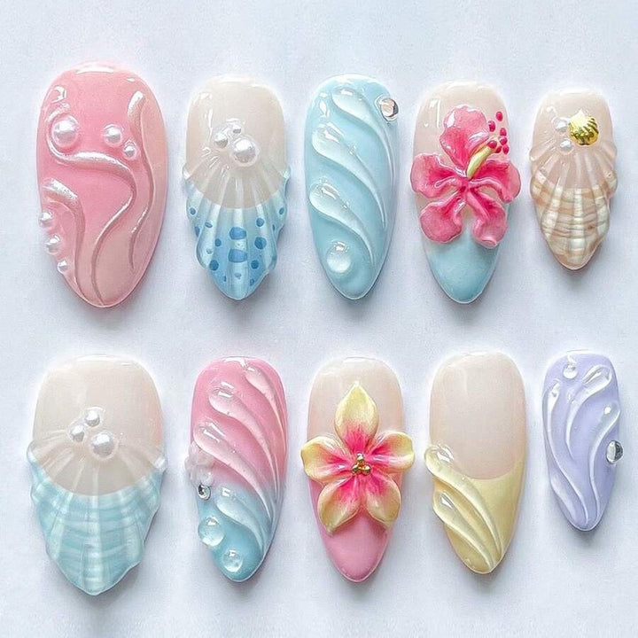 Premium Press-On Nail Tips Set with Adhesive and File